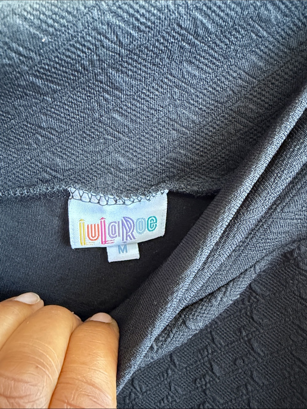 LuLaRoe Black Textured Pencil Skirt - Picture 2 of 3